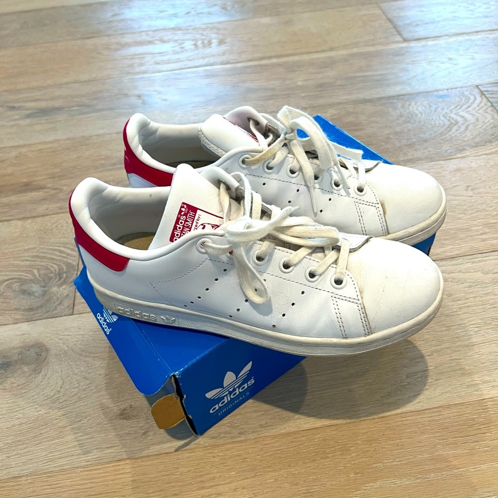 Adidas  Stan Smith White/Pink Sneakers Big Kids/Women